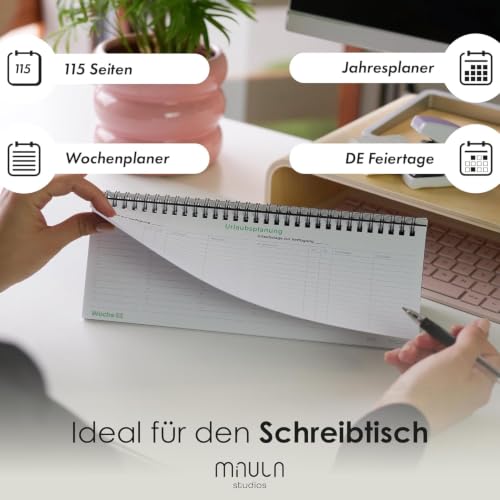 Tischkalender 2027 Greenery Detailansicht