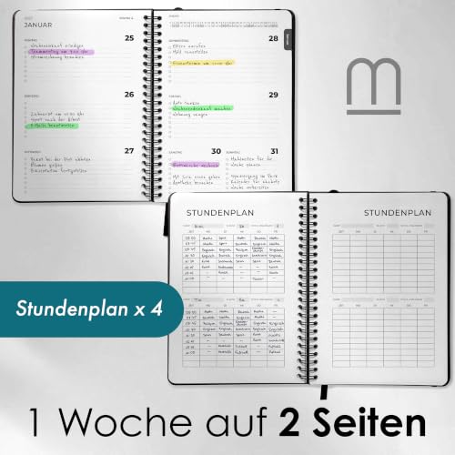Terminplaner 2027 A5 Inhaltsansicht