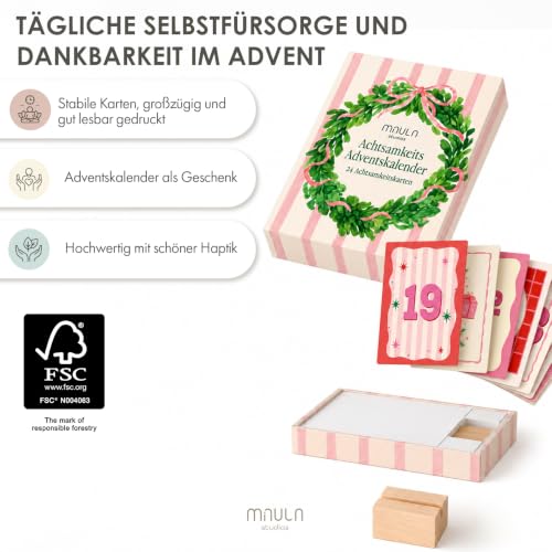 Achtsamkeits Adventskalender 2026 Kartenformat
