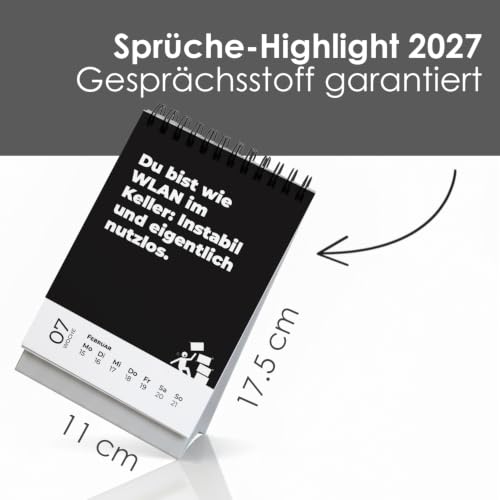 Demotivierender Tischkalender 2027 Detailansicht