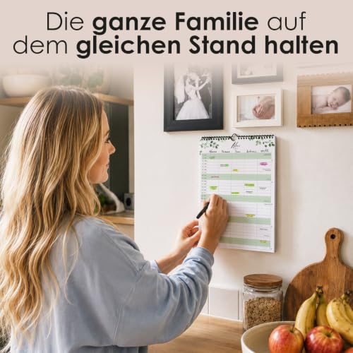 Familienplaner 2027 Greenery Designansicht
