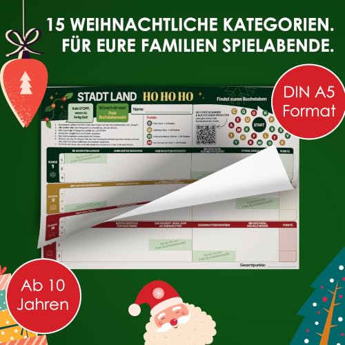 Stadt Land Ho Ho Ho Weihnachtsspiel Inhaltsansicht