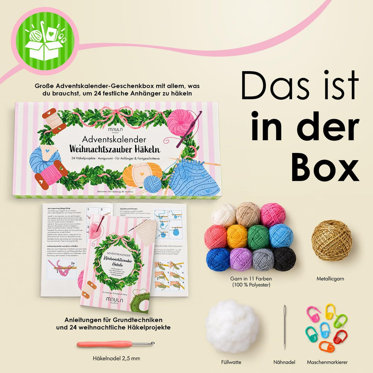 Häkel-Adventskalender 2026 – 24 Amigurumi-Projekte – Details, Bild 2