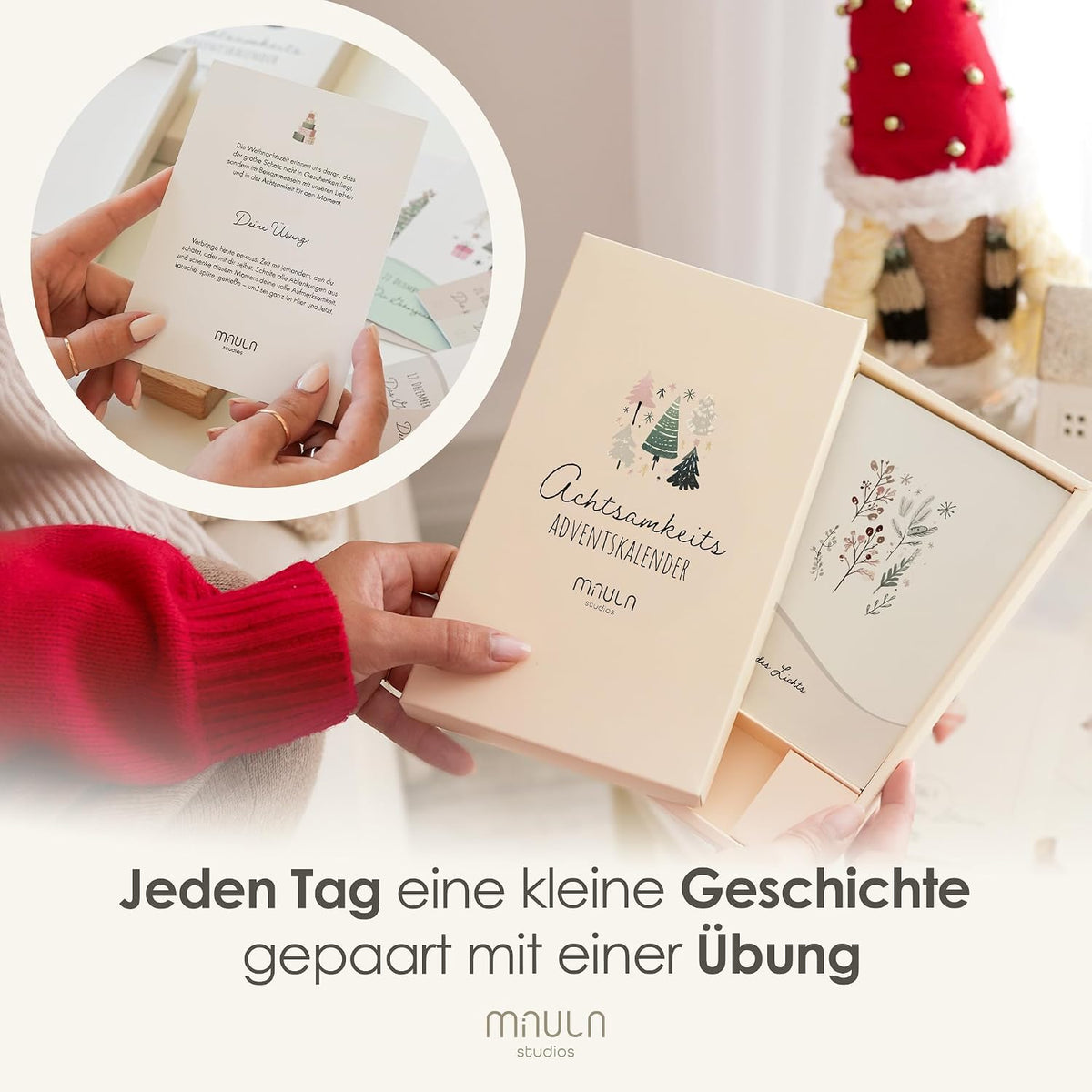 Achtsamkeits-Adventskalender 2026 – 24 Impulse – Pastell – Details, Bild 2