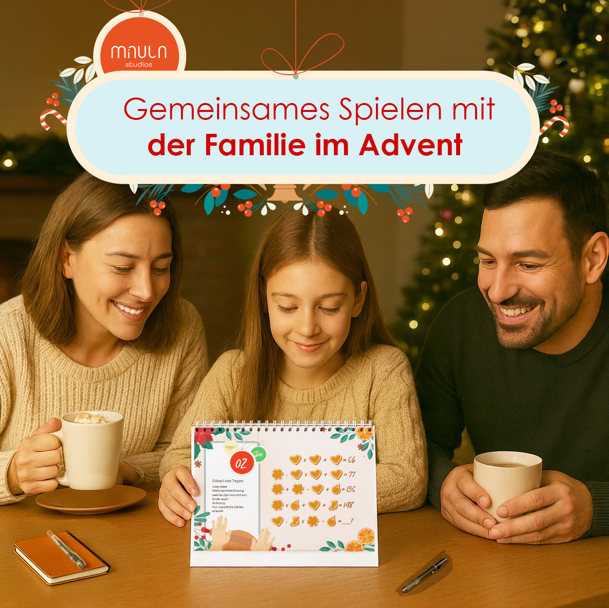 Rätsel Adventskalender 2025, 24 Logik- & Bildrätsel