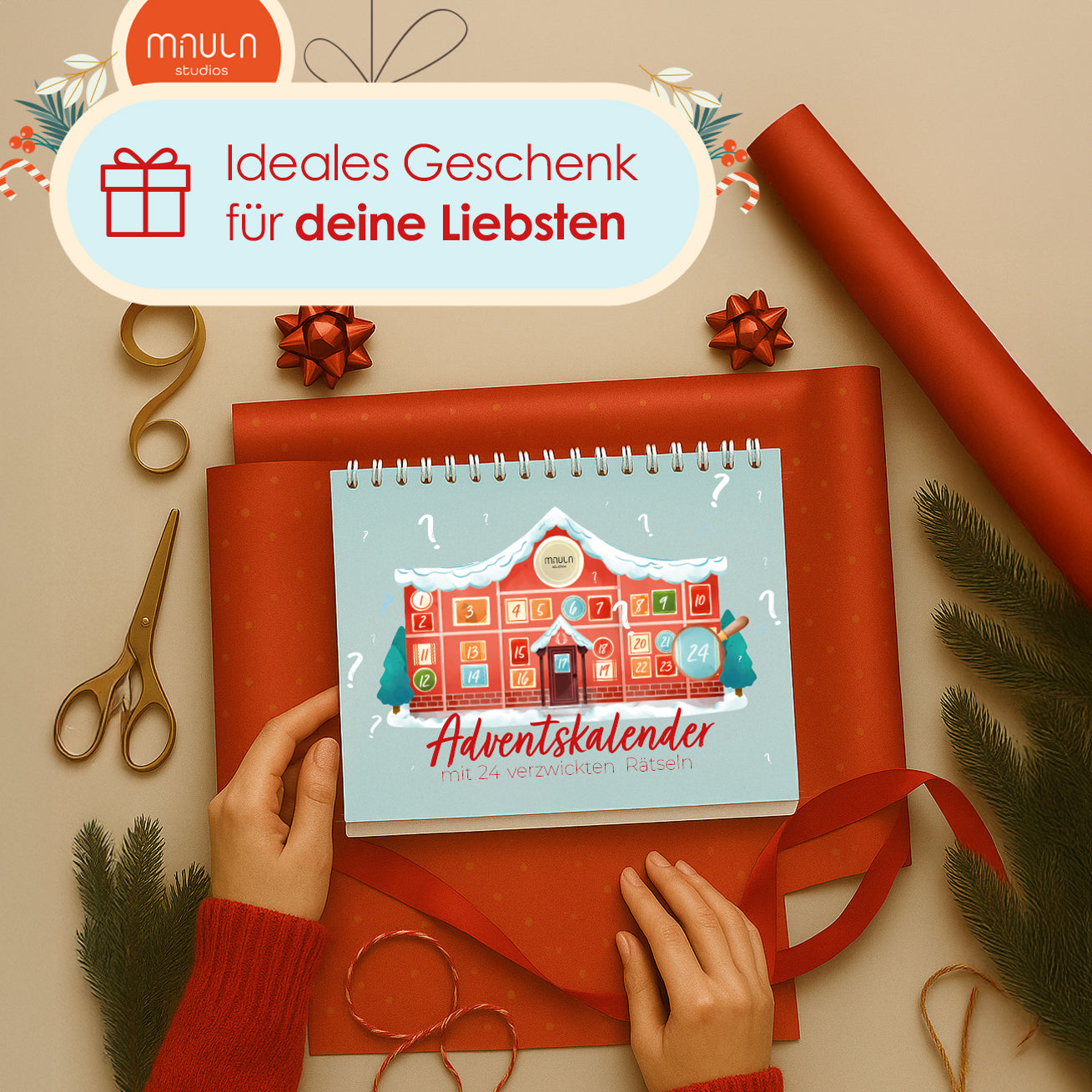 Rätsel Adventskalender 2025, 24 Logik- & Bildrätsel