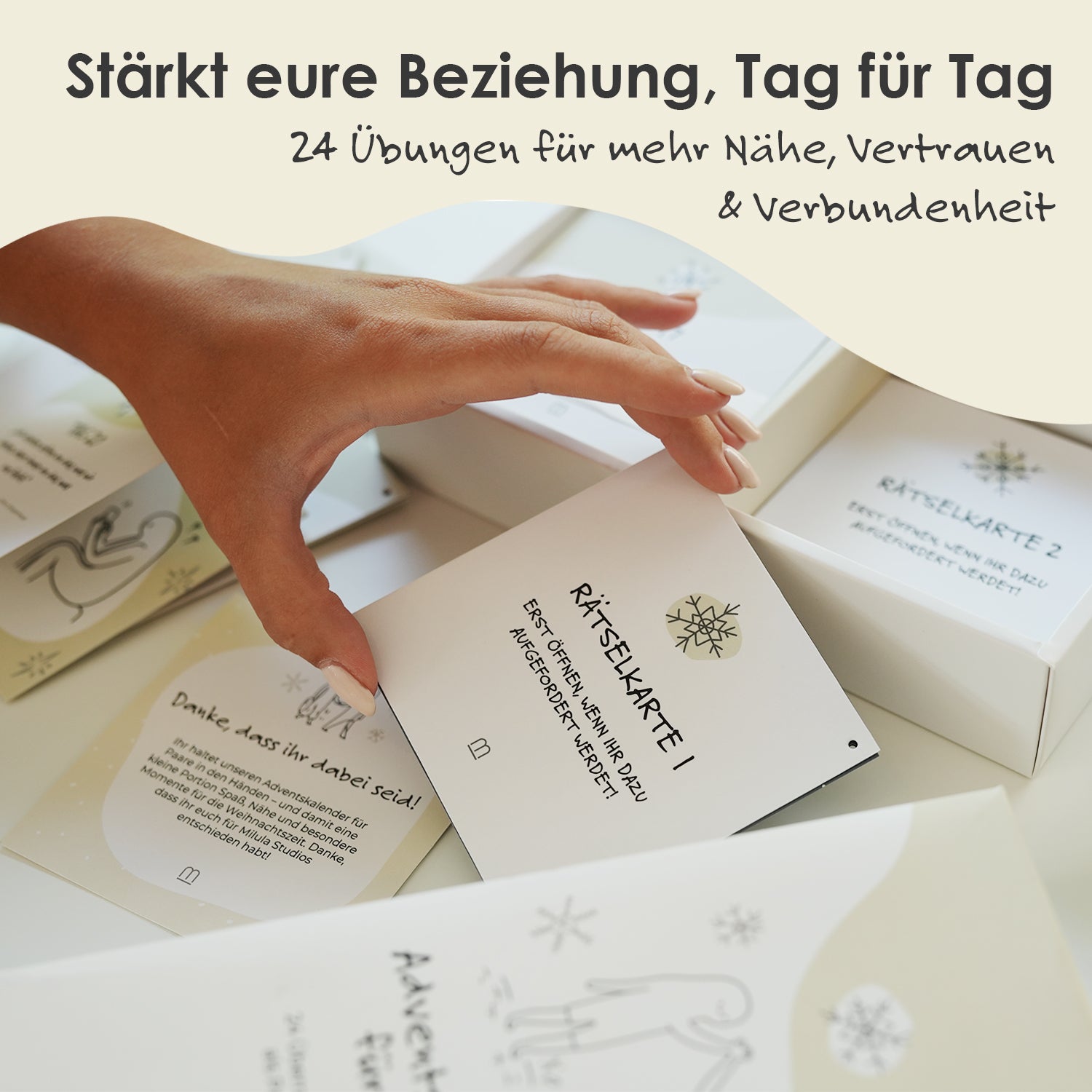 Adventskalender für Paare 2025 - 24 Karten für mehr Nähe & Liebe