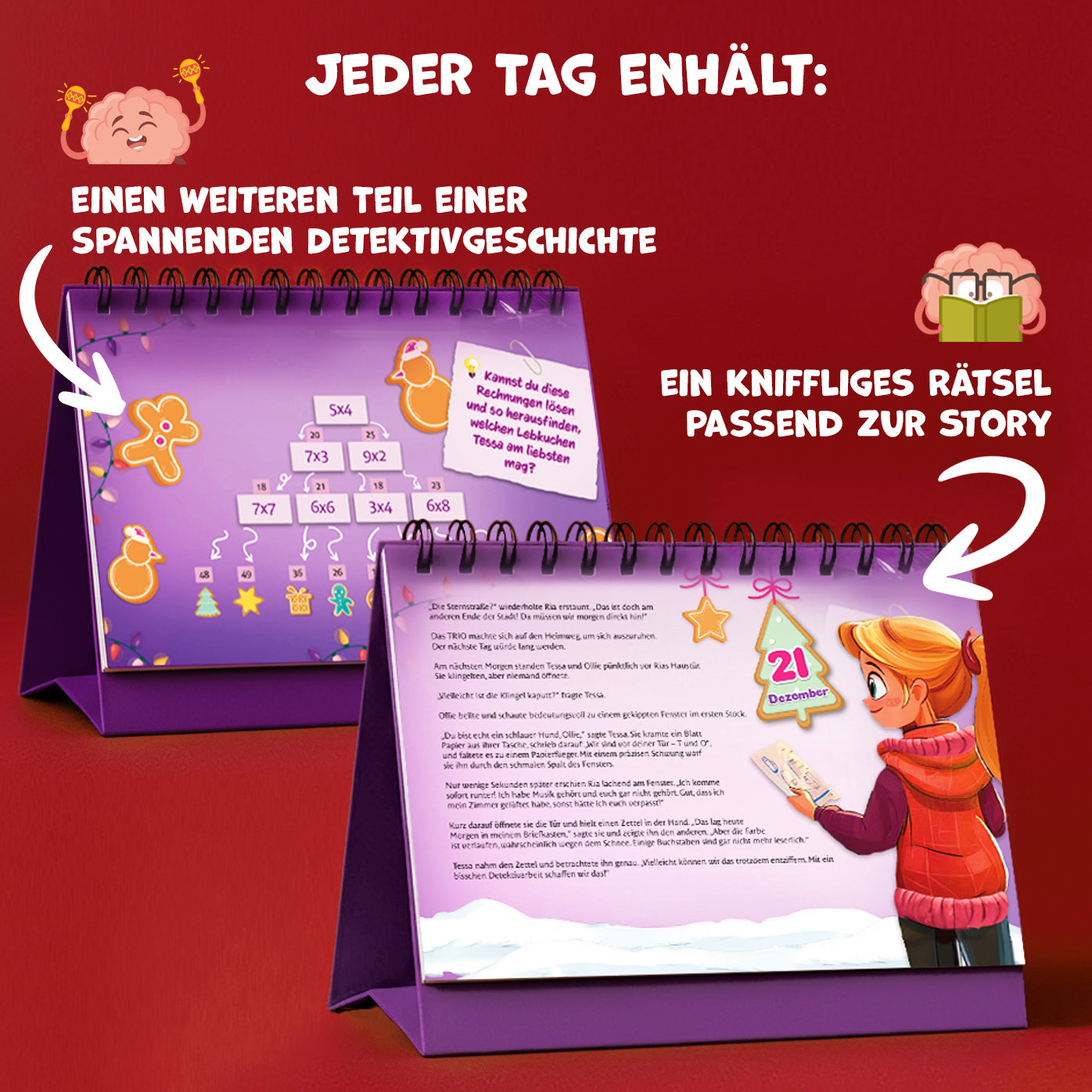 Adventskalender 2025 Mädchen – Detektiv-Rätsel mit 24 Aufgaben