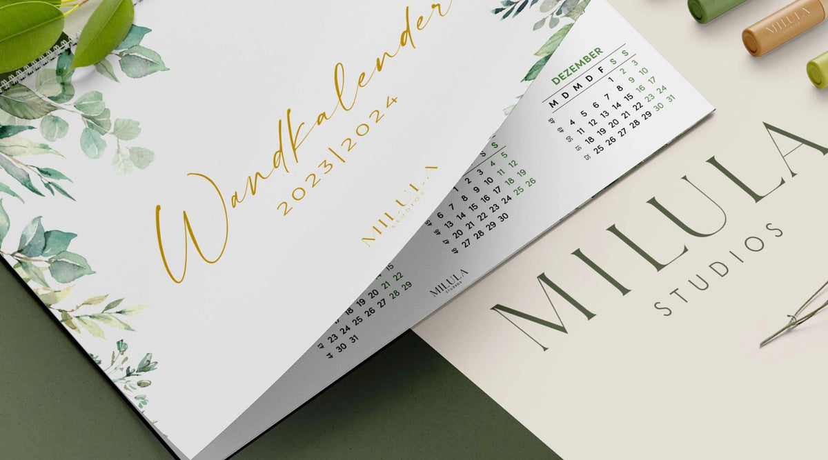 Blog Kalender Kalender 2024 - Organisiert ins neue Jahr | Milula Studios