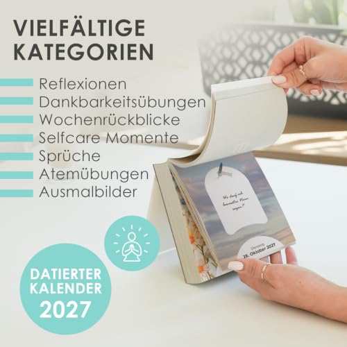 Achtsamkeits Abreißkalender 2027 Floral Kartenansicht