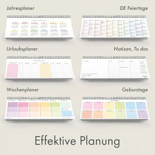 Tischkalender 2027 Rainbow Monatsansicht