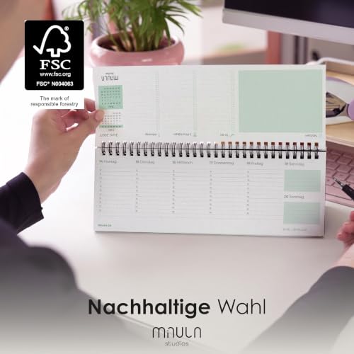 Tischkalender 2027 Greenery Designansicht