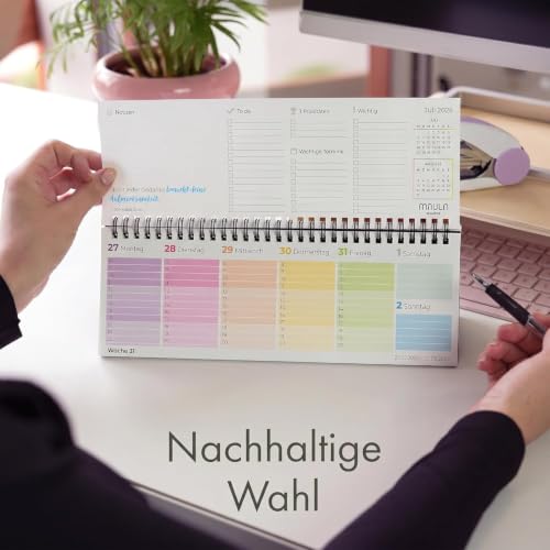 Tischkalender 2027 Rainbow Wochenansicht