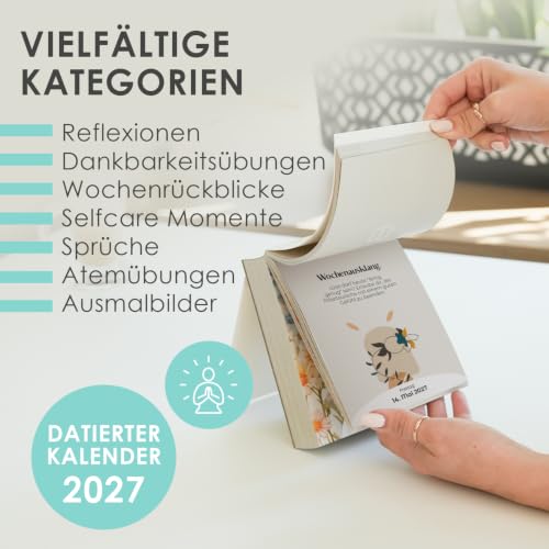 Achtsamkeits Abreißkalender 2027 neues Design Inhaltsansicht