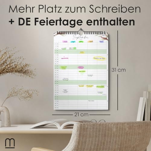 Familienplaner 2027 Greenery Detailansicht