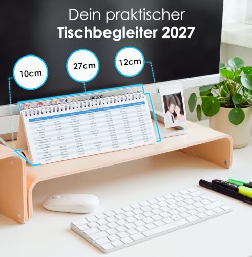 Tischkalender 2027 Rainbow Formatansicht