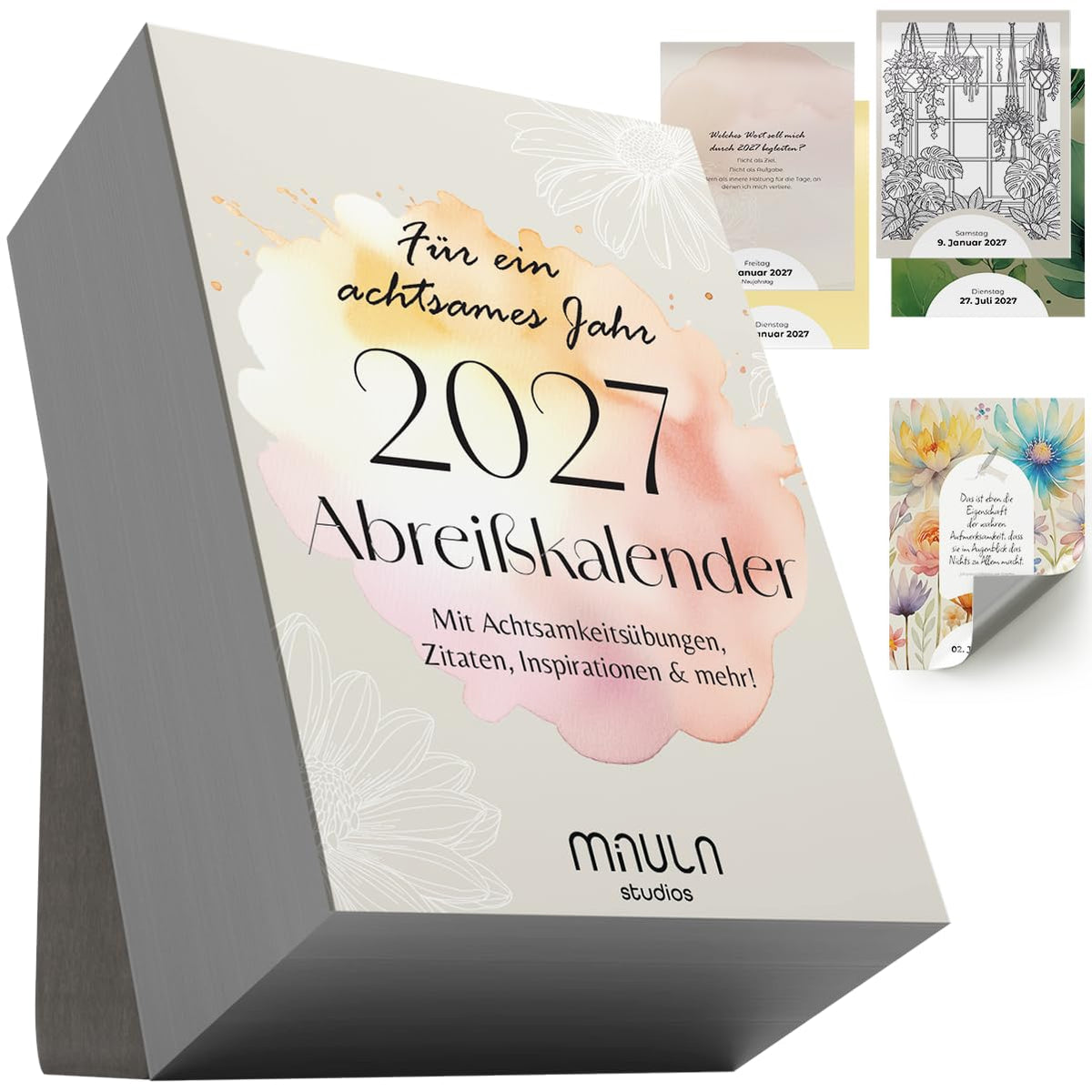 Achtsamkeits Abreißkalender 2027 Floral im Alltag
