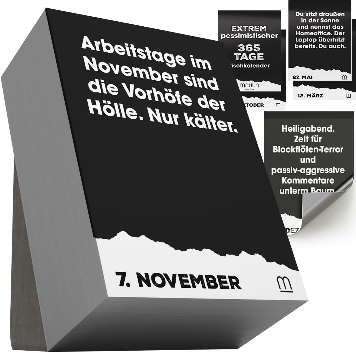 Demotivierender Abreißkalender 2027 – 365 Sprüche für schwarzen Humor