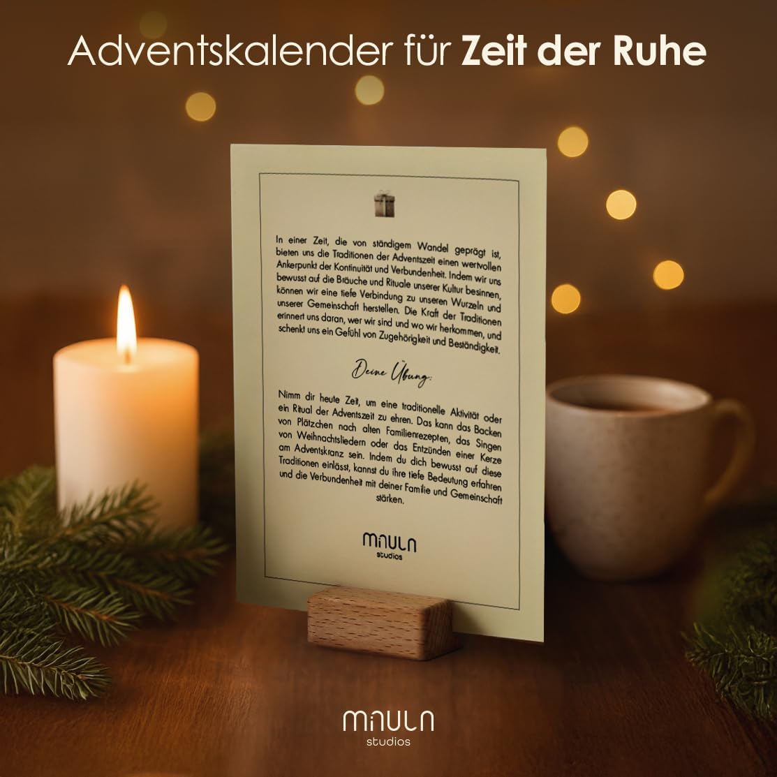Achtsamkeits-Adventskalender 2026 – 24 Impulse – Beige – Details, Bild 6