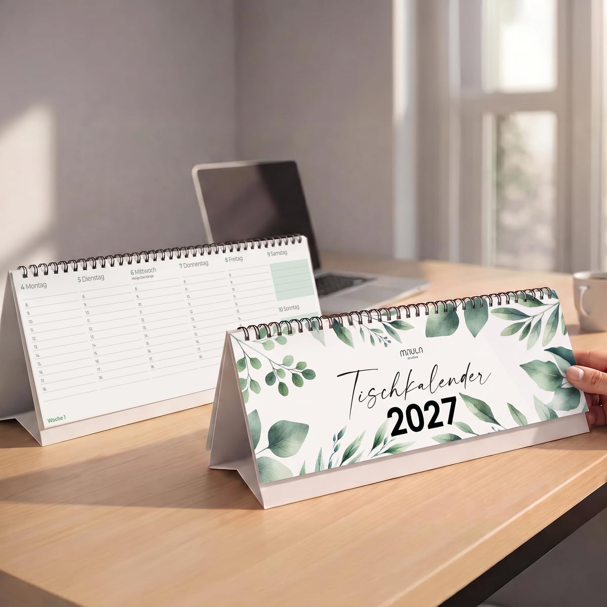 Tischkalender 2027 Greenery im Alltag