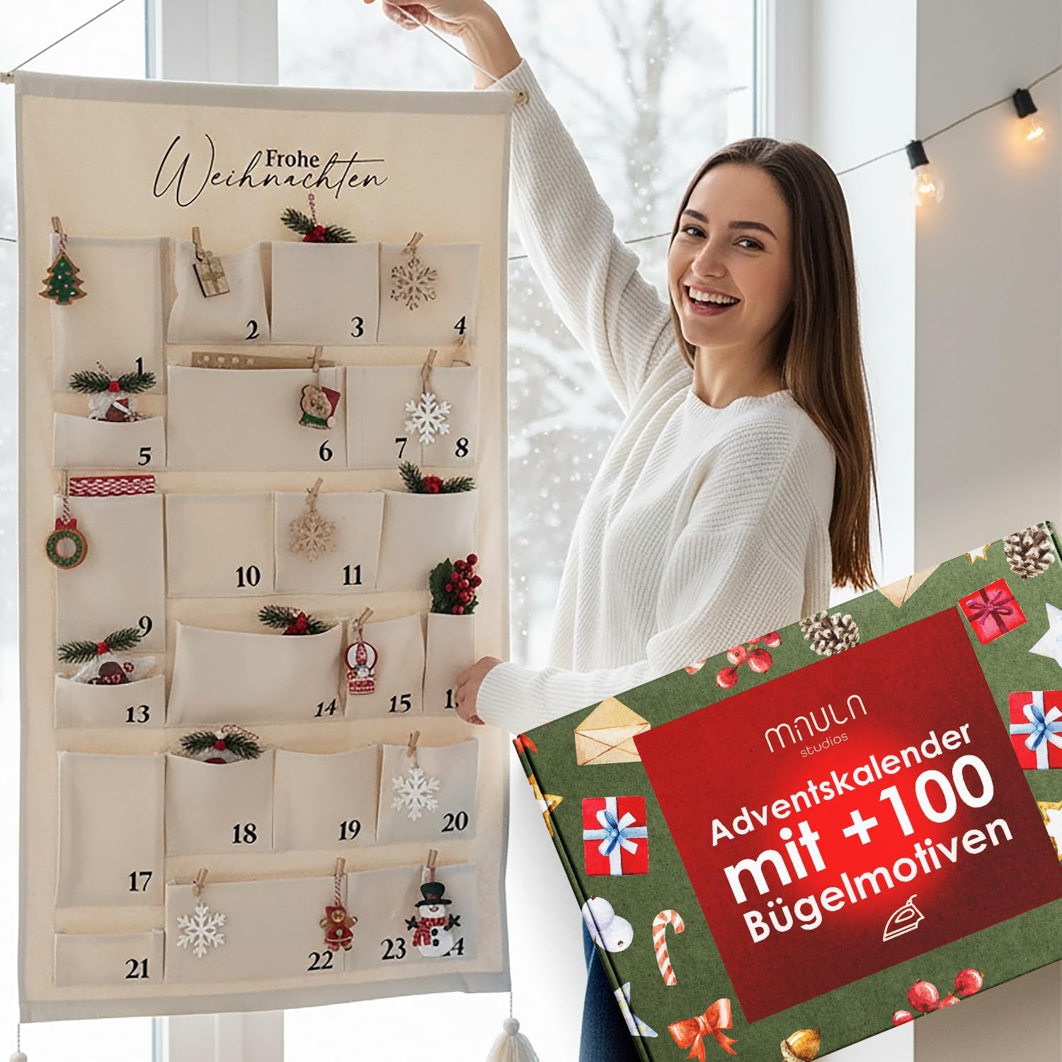 Adventskalender Stoff zum Befüllen – DIY & wiederverwendbar
