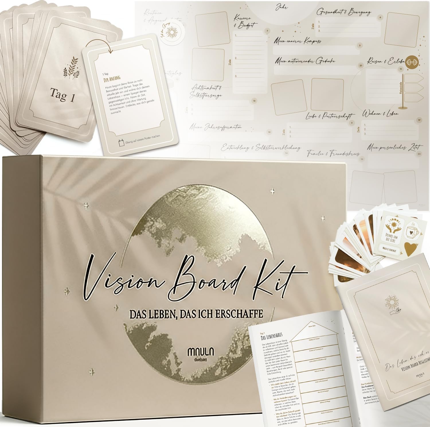 Vision Board Set 2026 - Achtsamkeit & Motivation in 24 Karten