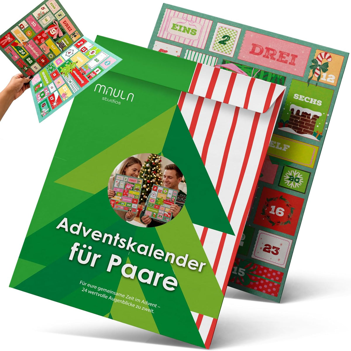 Paarzeit Adventskalender 2026 – zwei Kalenderhälften mit jeweils 24 Türchen