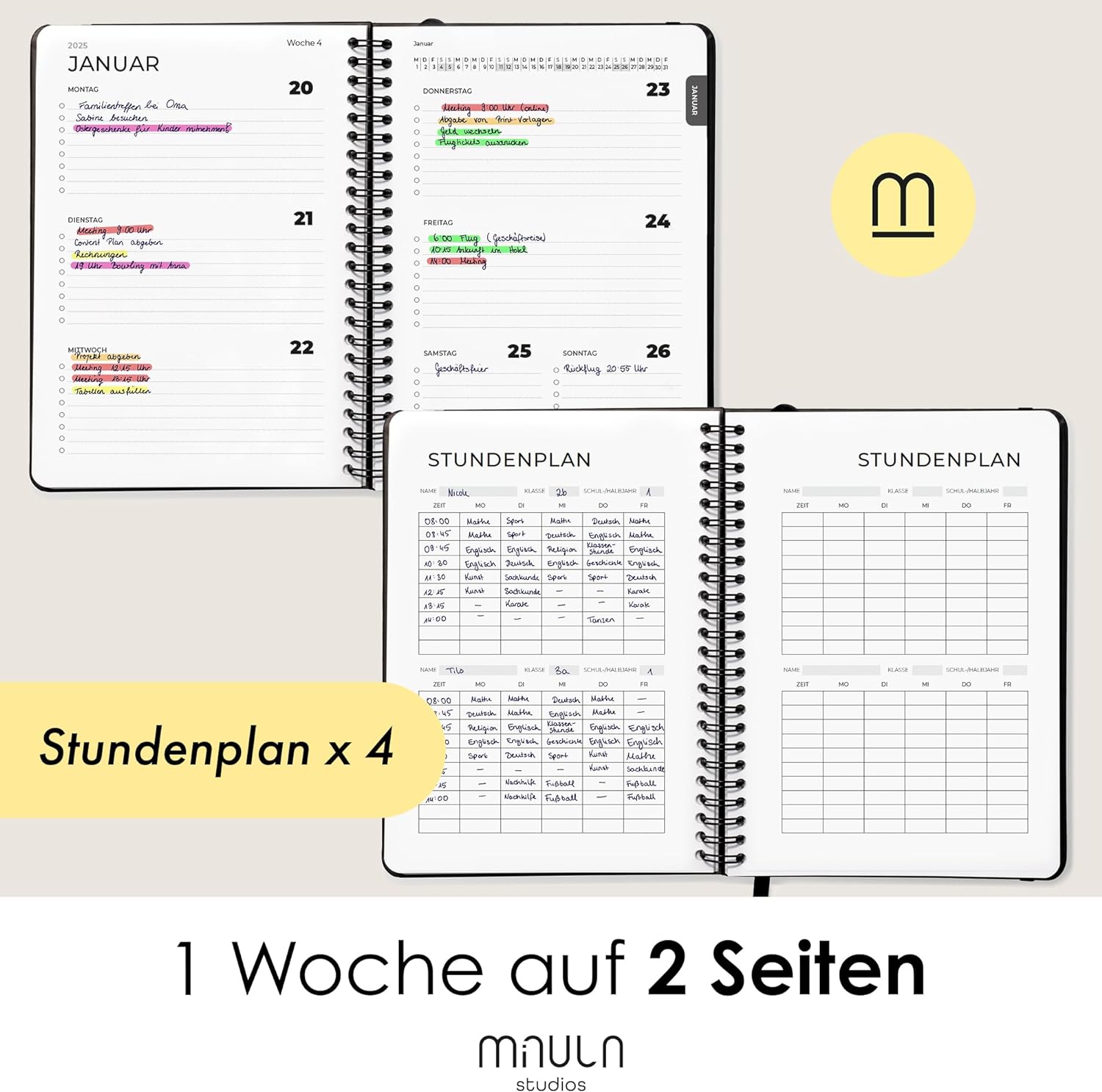 Terminplaner A5/A4 - Juli 2024 bis August 2025