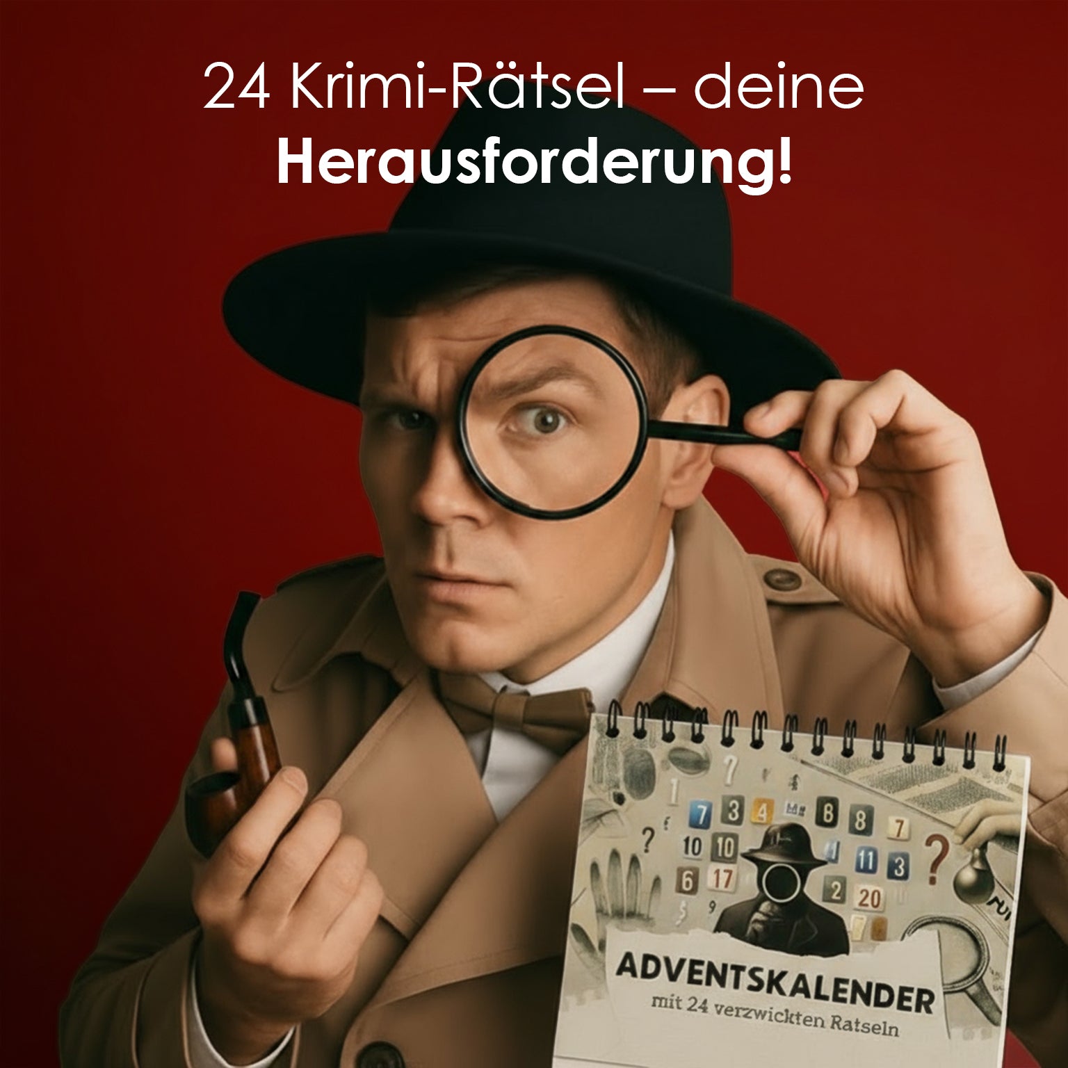 Rätsel Adventskalender 2025 – Krimi-Kalender mit 24 Textfällen
