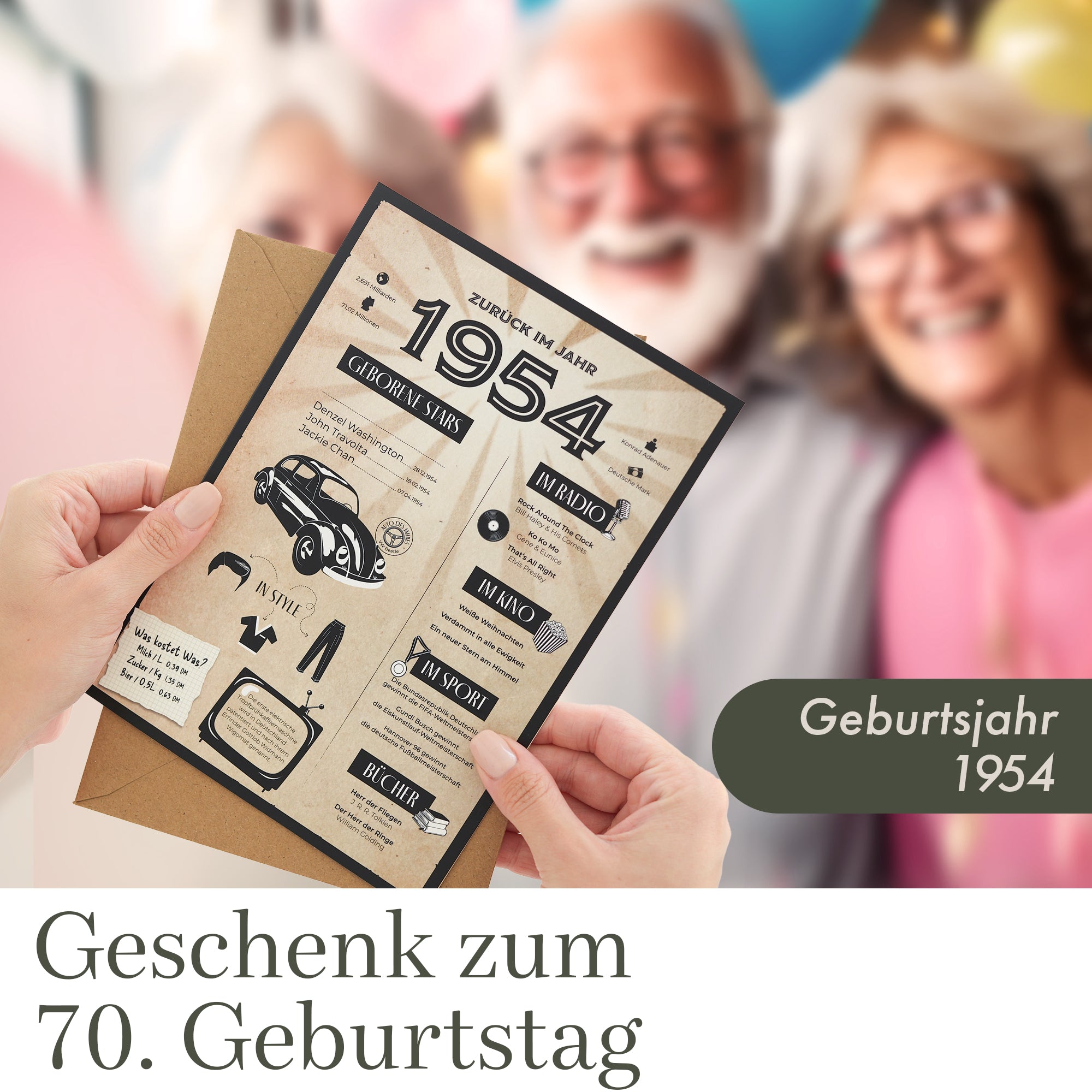 Geburtstagskarte - 70. Geburtstag