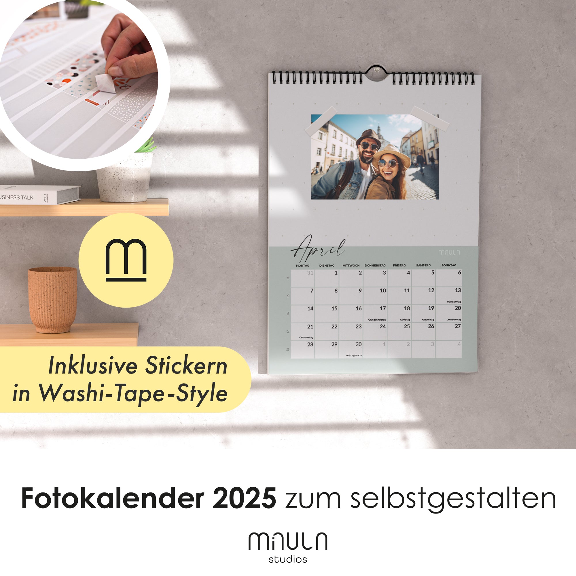 2025 Fotokalender A4 zum Selbstgestalten Bunt