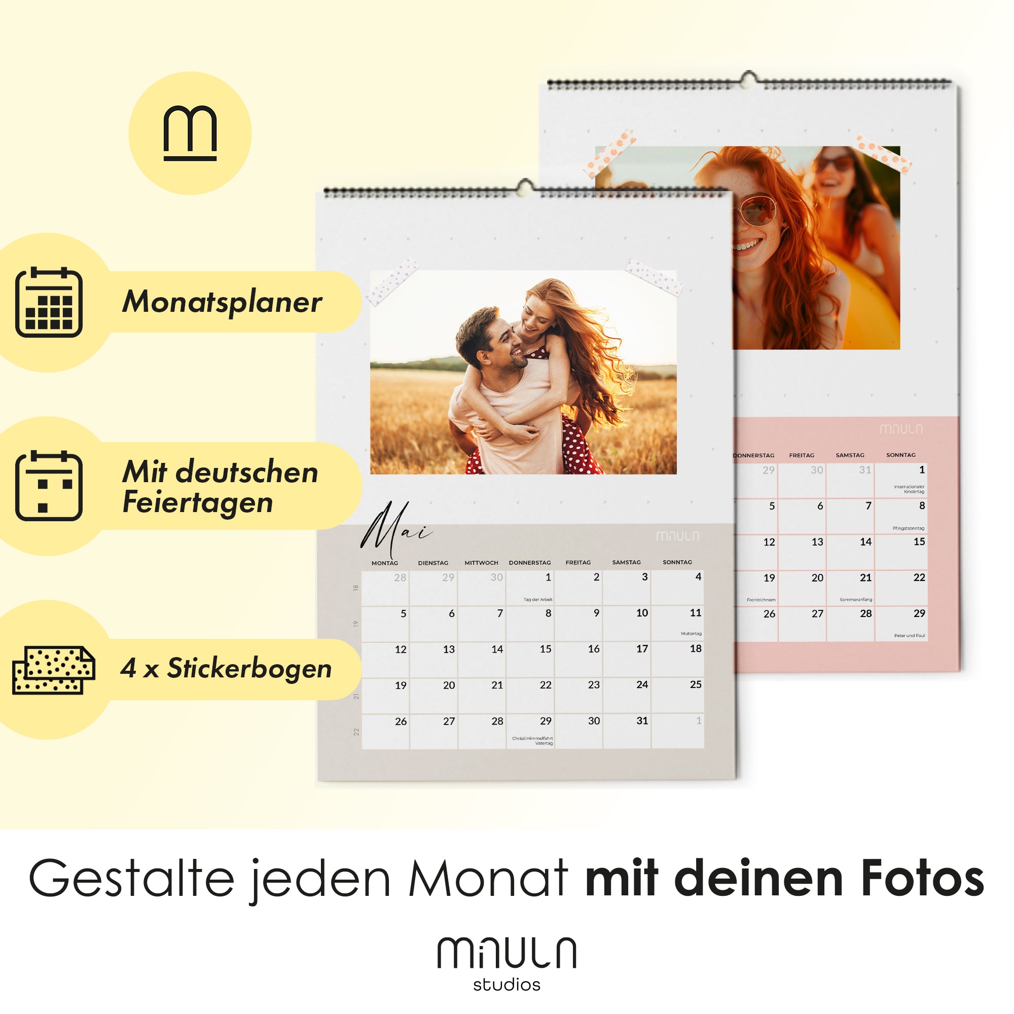 2025 Fotokalender A4 zum Selbstgestalten Bunt