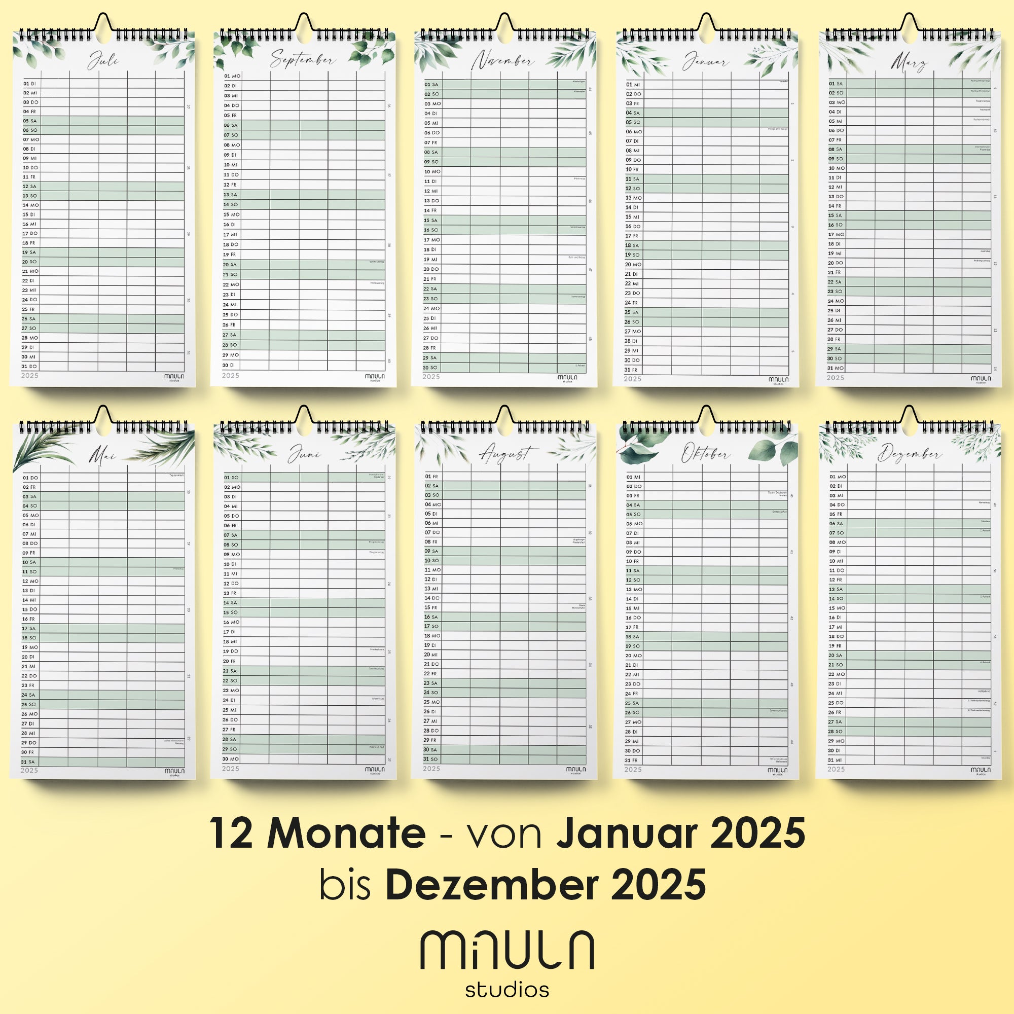 Wandkalender schmal - 2025