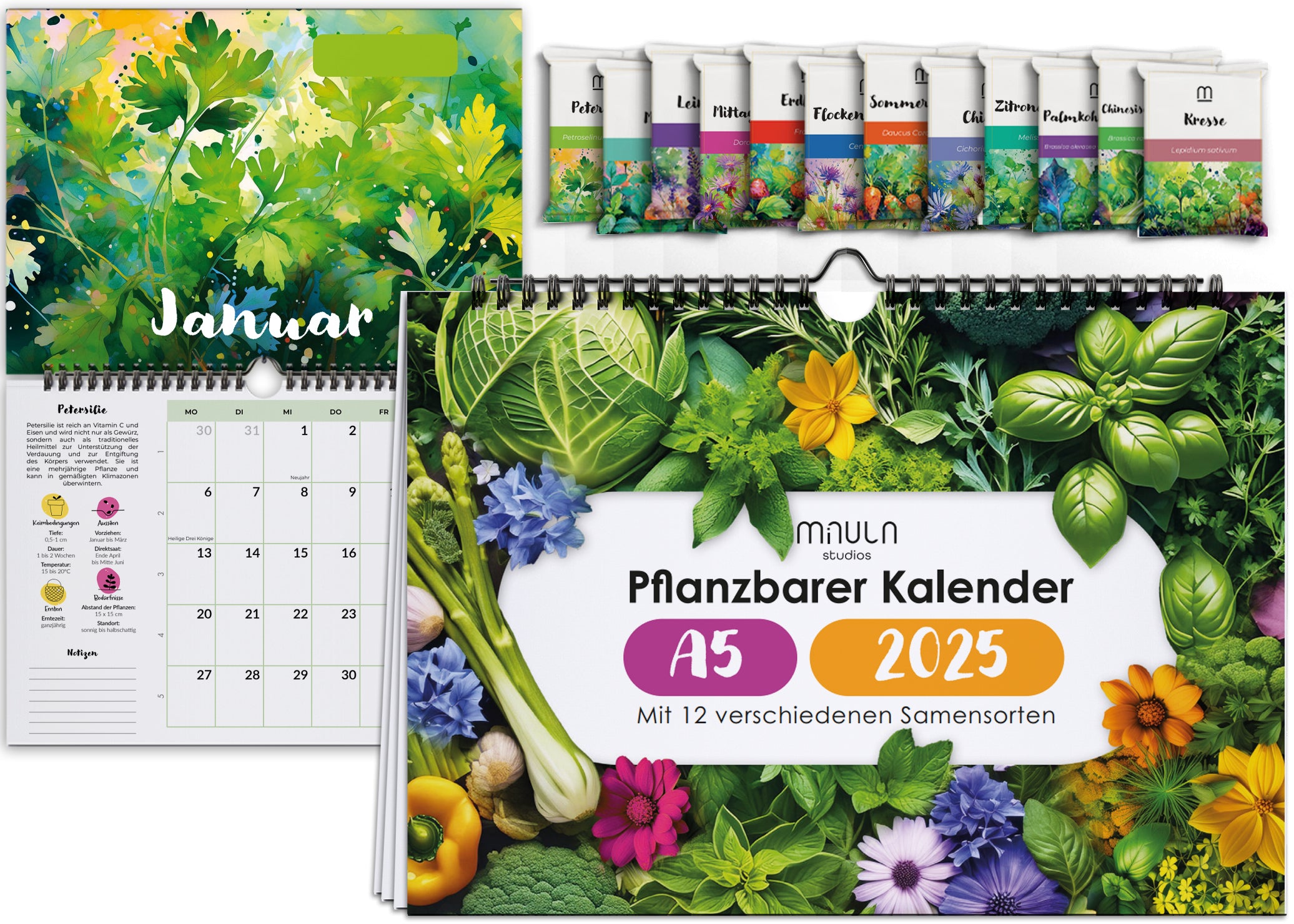 Pflanzbarer Kalender 2025