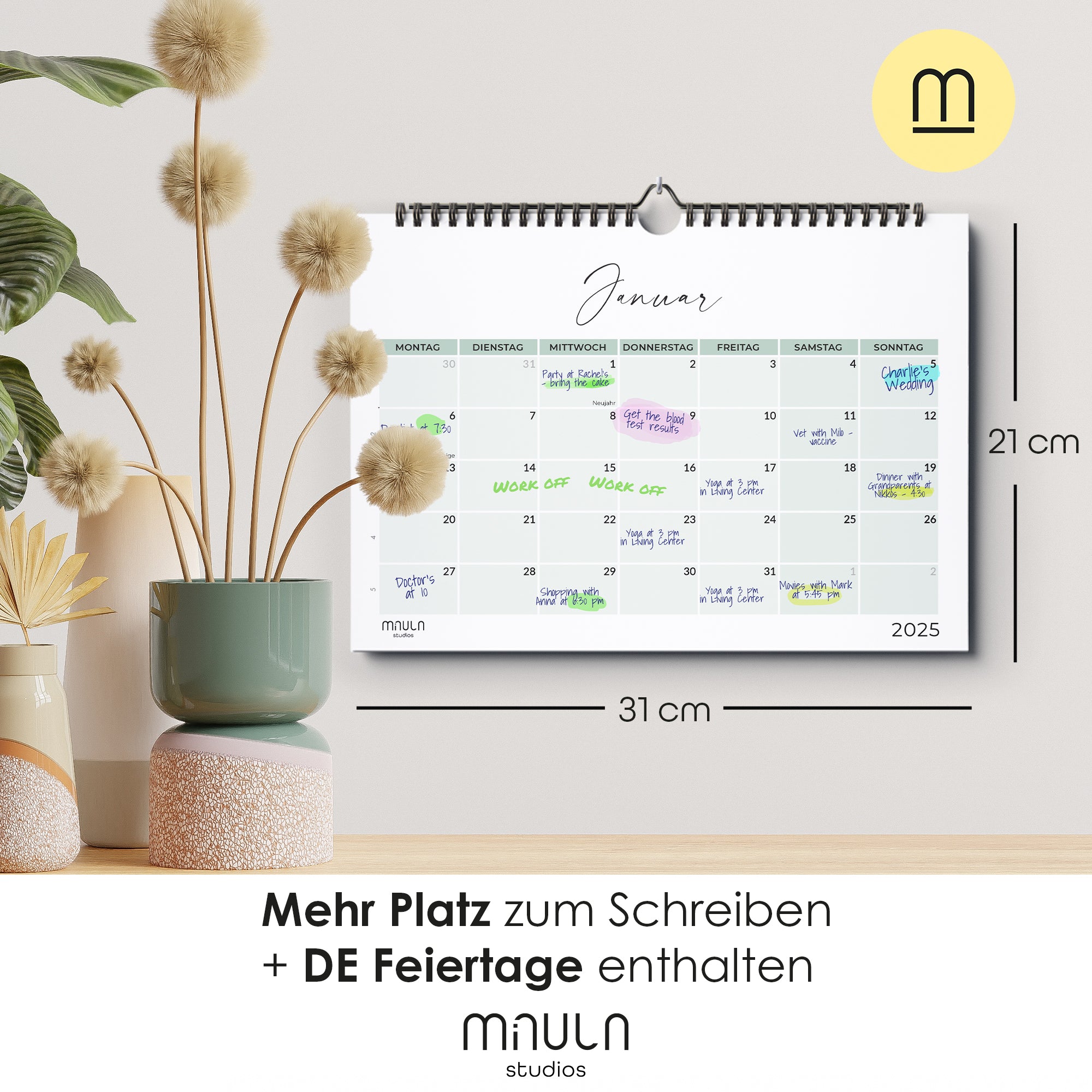 Wandkalender Querformat 2025