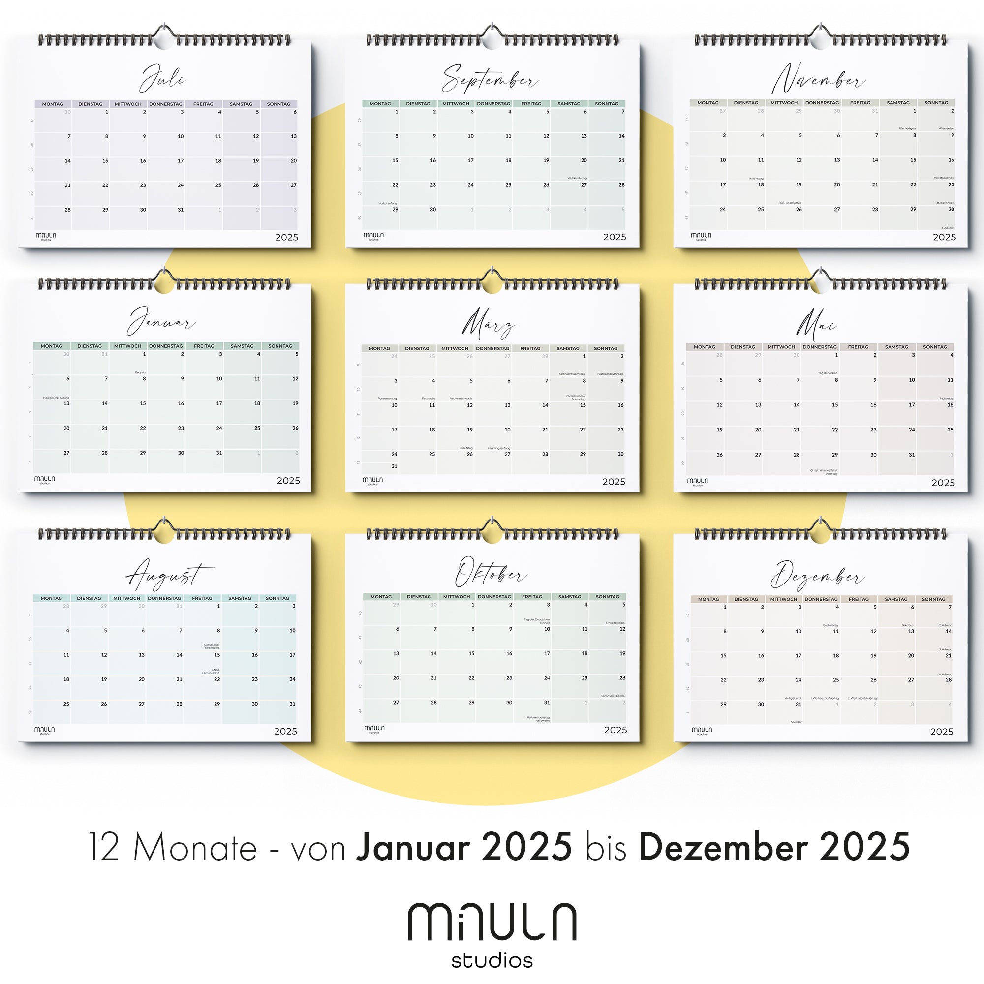 Wandkalender Querformat 2025