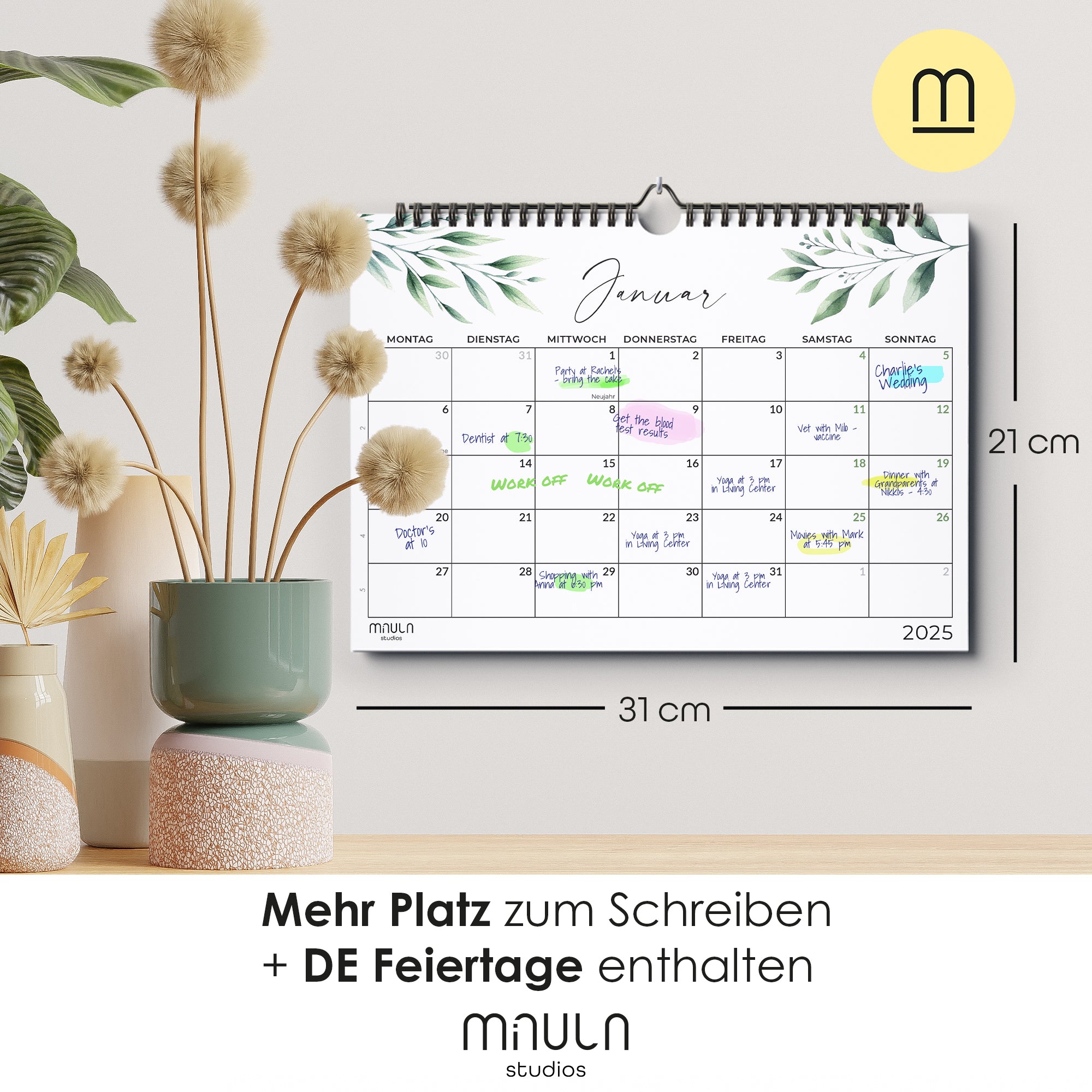 Wandkalender Querformat 2025