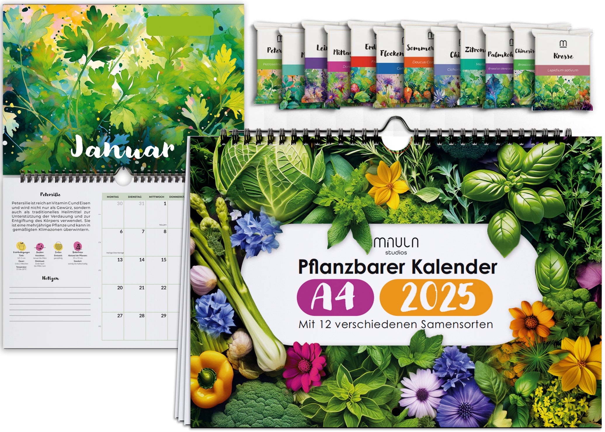 Pflanzbarer Kalender 2025