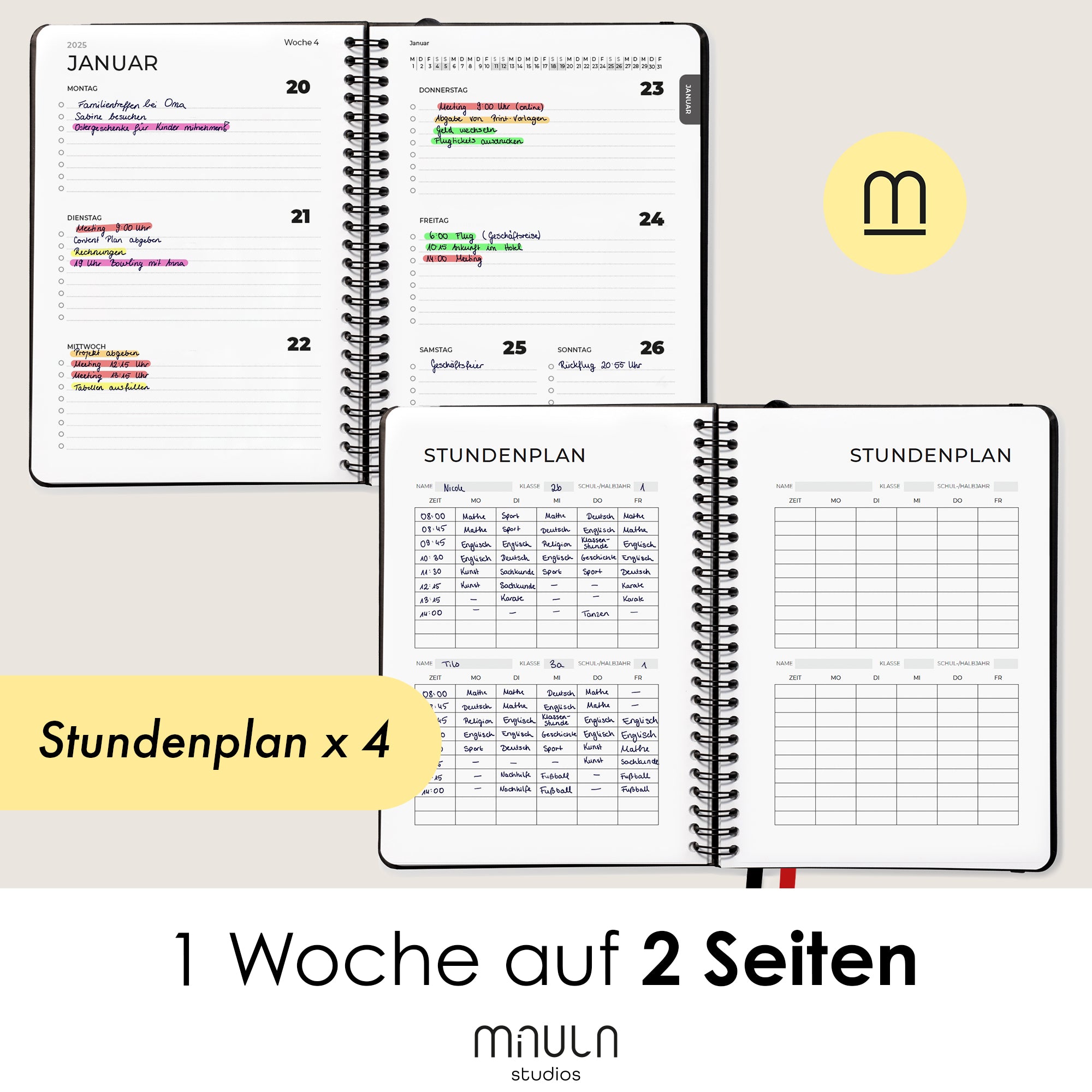 Softcover Terminplaner A4/A5 - 2025