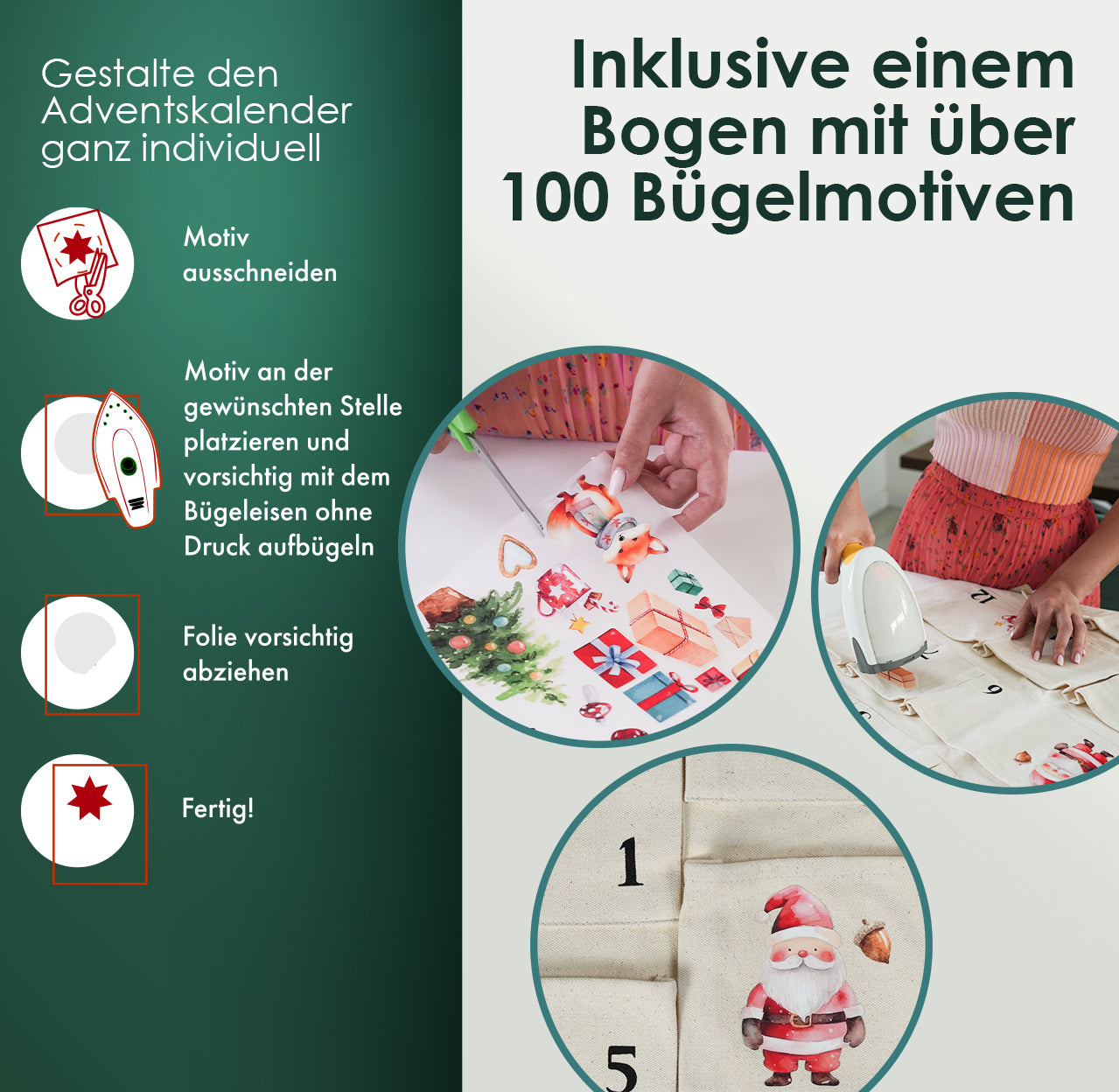 Adventskalender Stoff zum Befüllen – DIY & wiederverwendbar