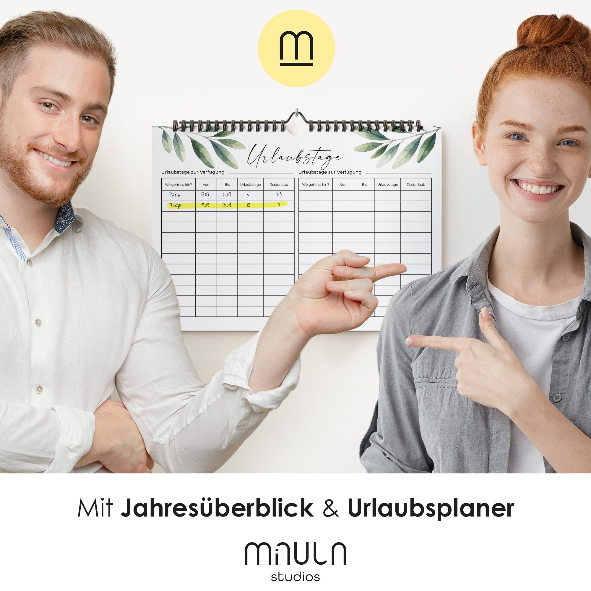 Wandkalender Querformat - Juli 2024 bis August 2025