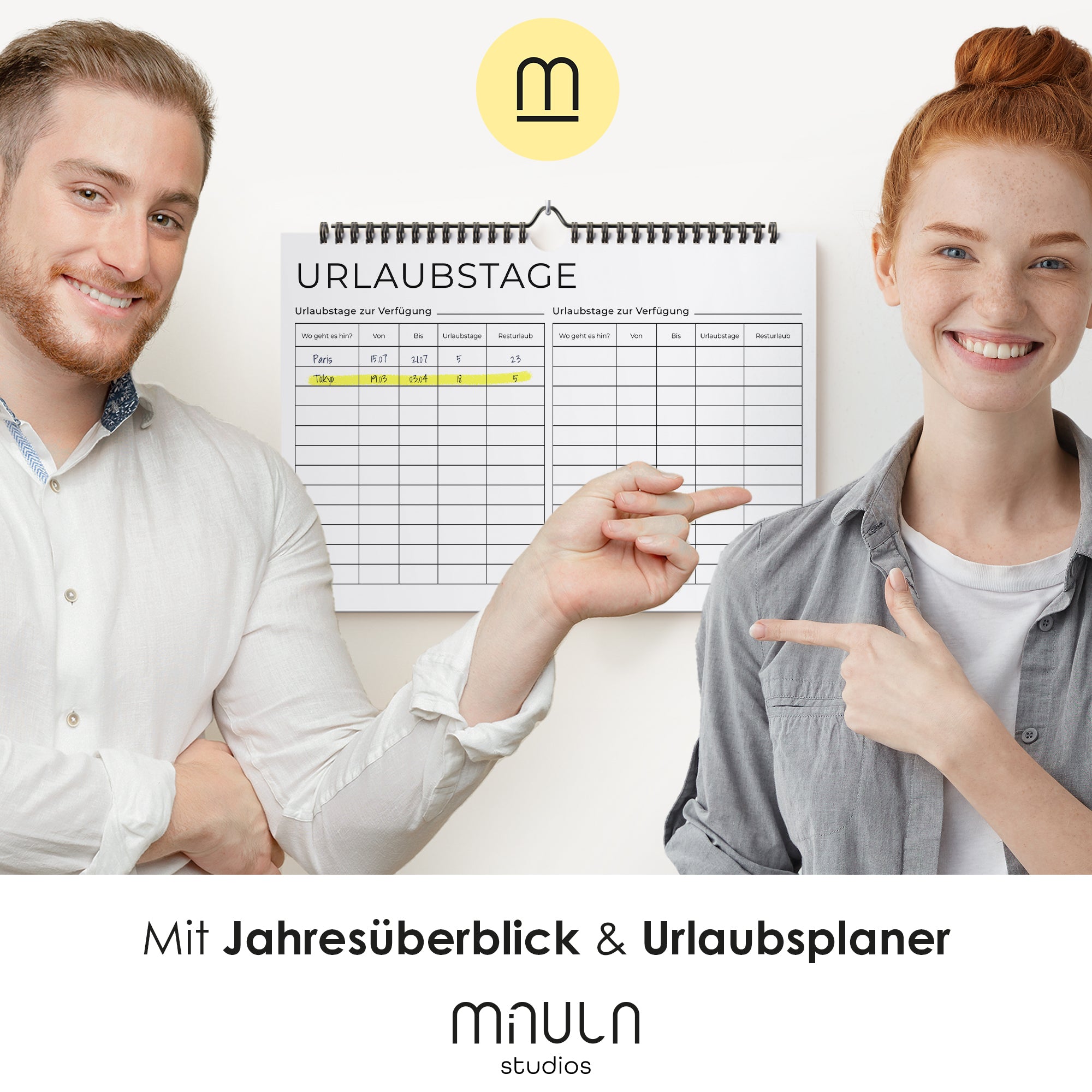 Wandkalender Querformat - Juli 2024 bis August 2025