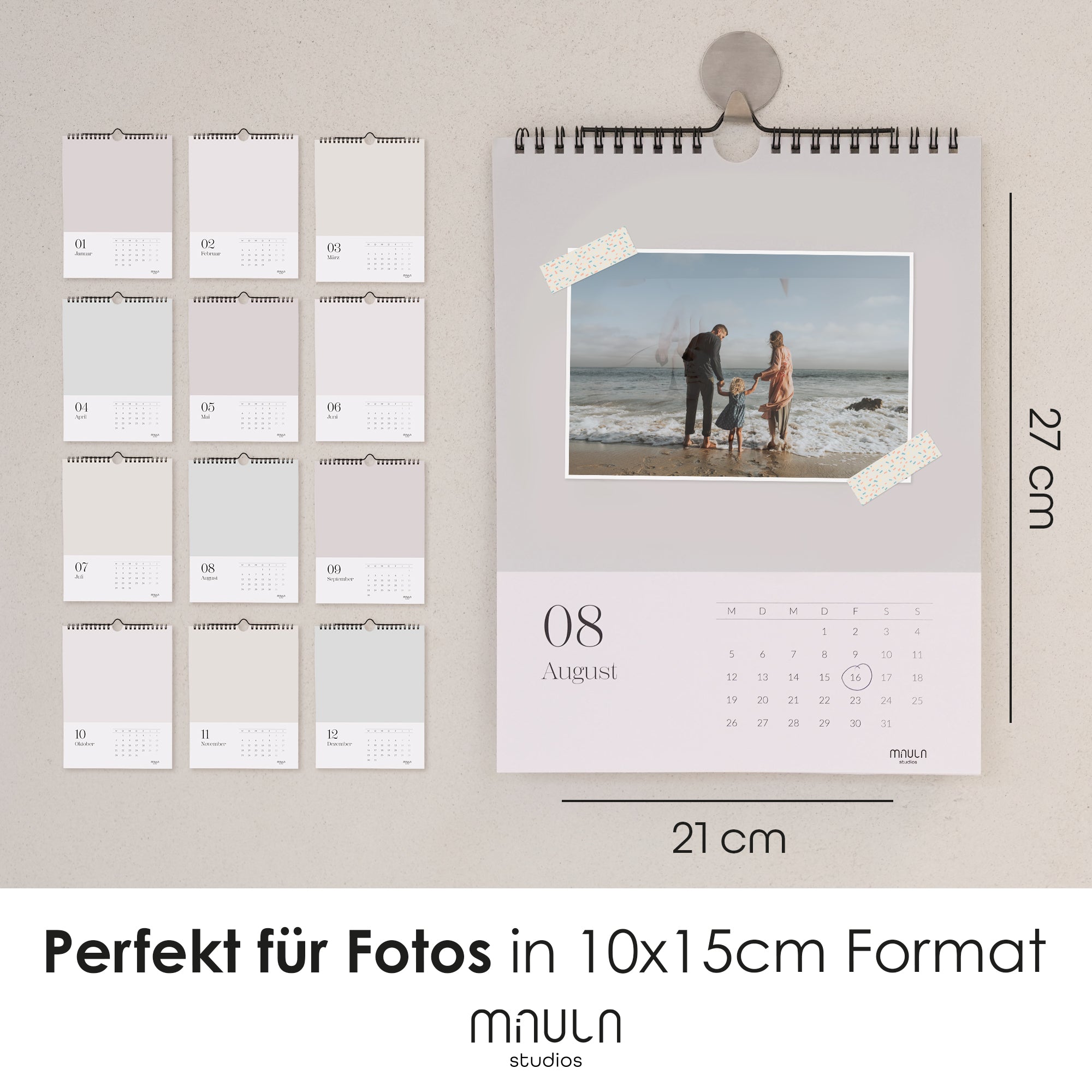 2025 Fotokalender A4 zum Selbstgestalten Bunt