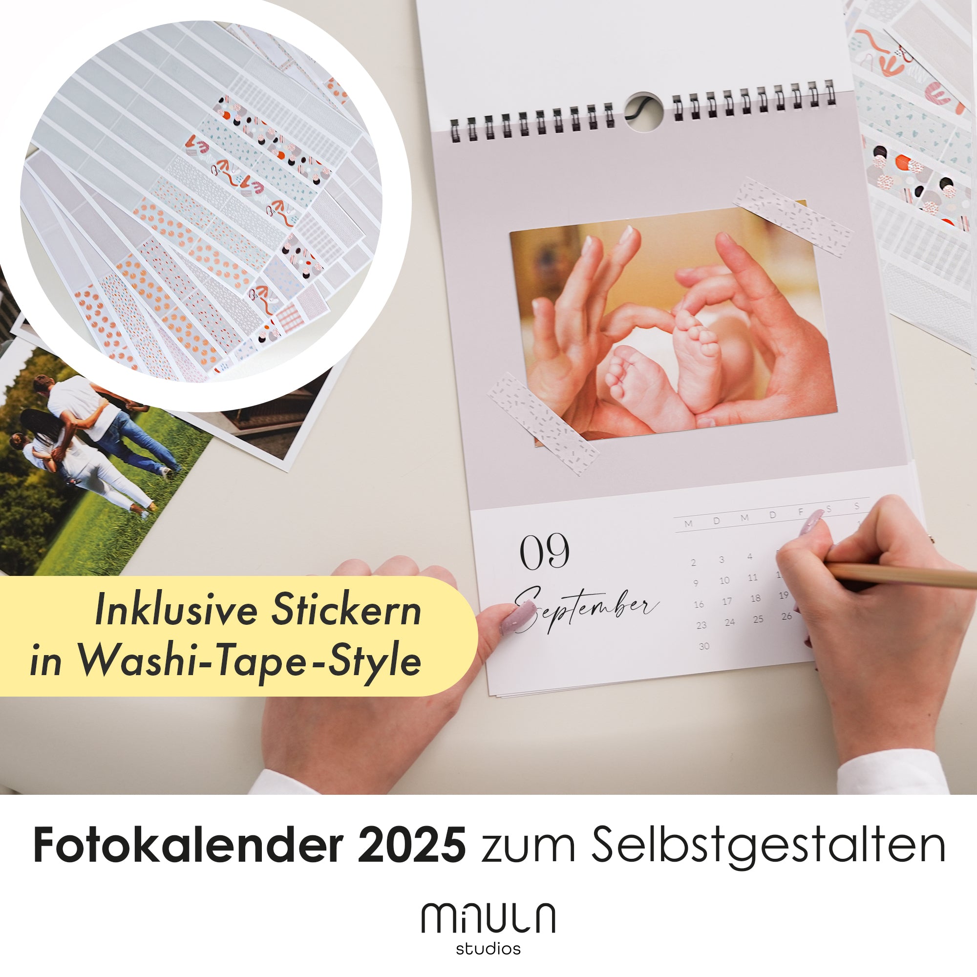 2025 Fotokalender A4 zum Selbstgestalten Bunt