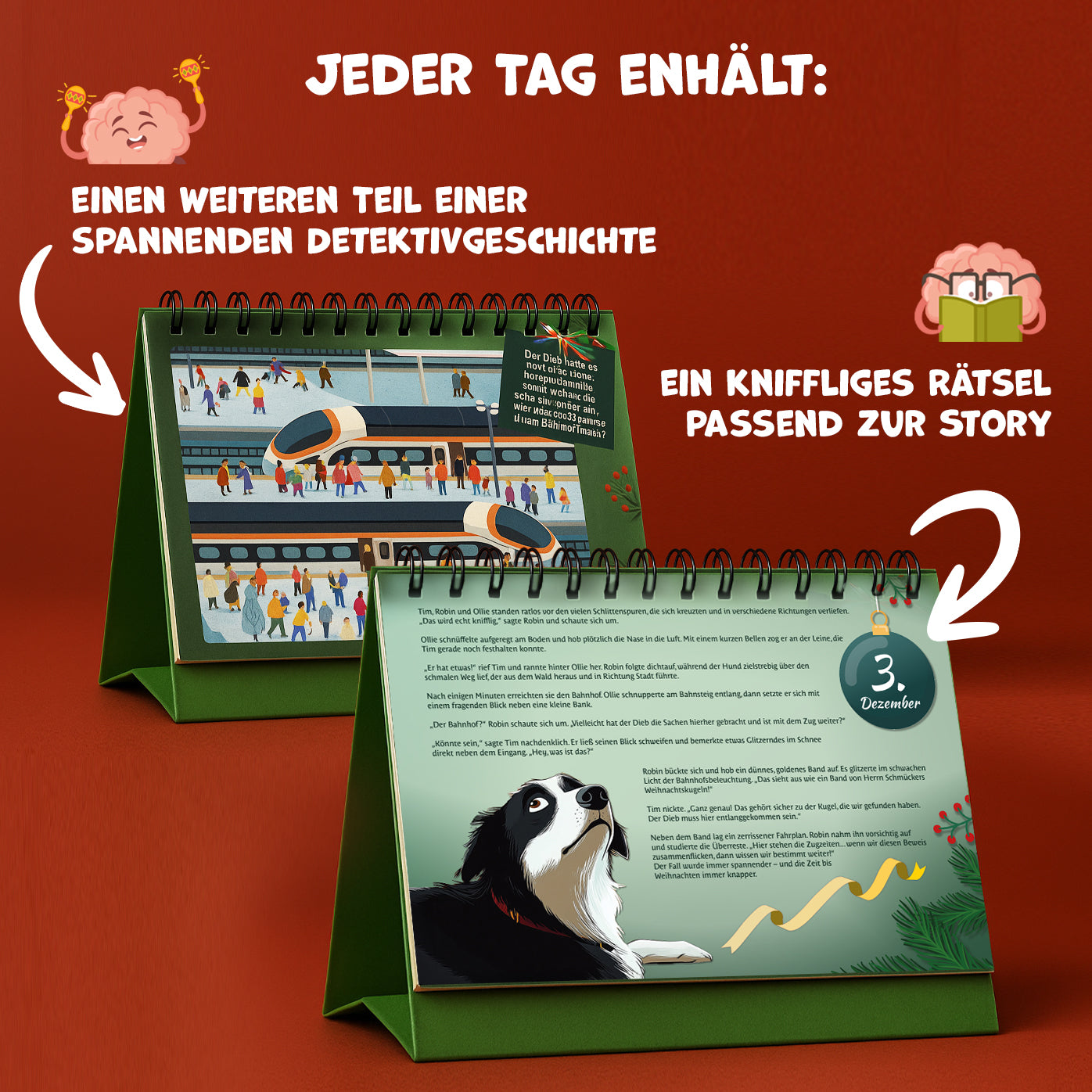 Adventskalender Kinder 2025 – Detektiv-Rätsel mit 24 Knobelaufgaben