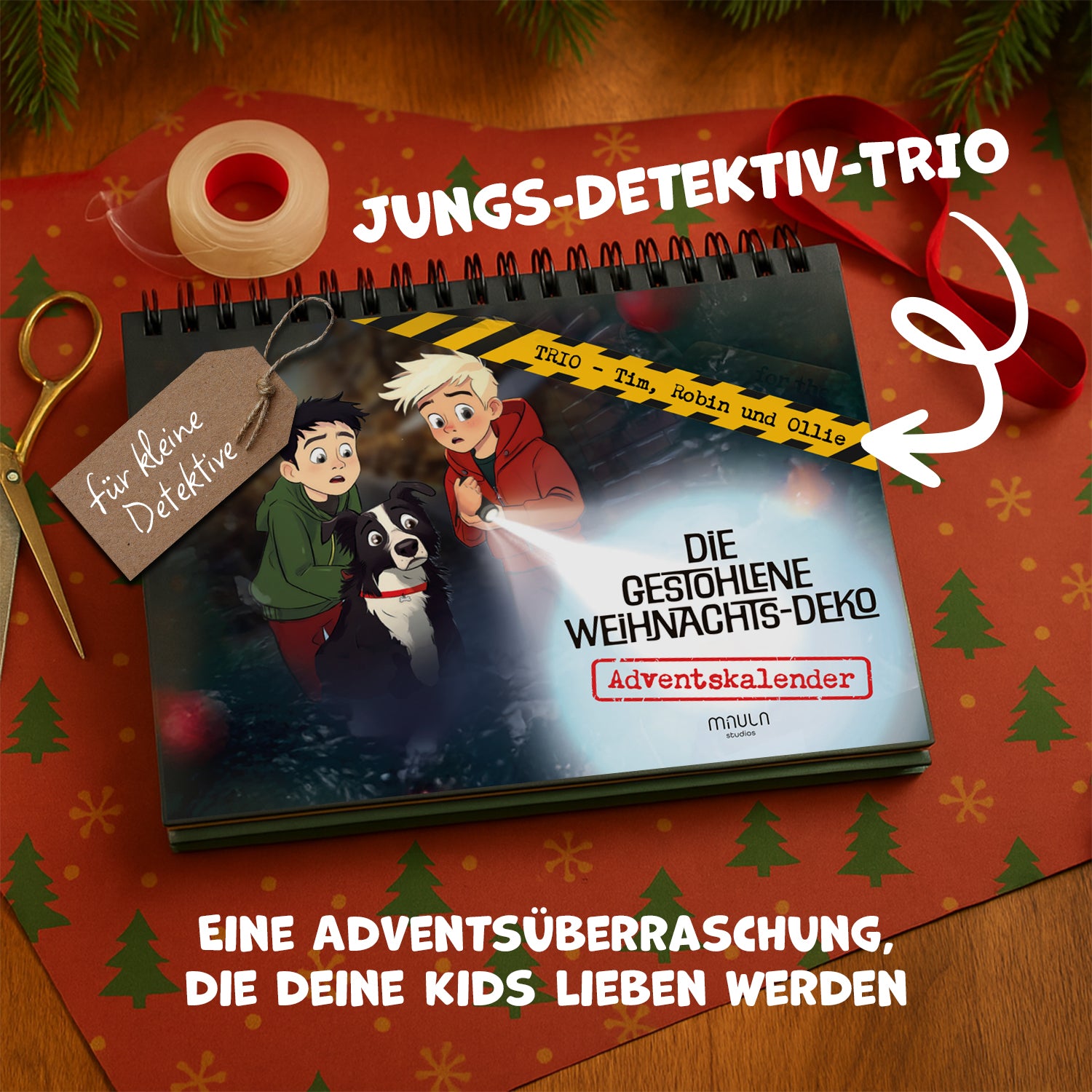 Adventskalender Kinder 2025 – Detektiv-Rätsel mit 24 Knobelaufgaben