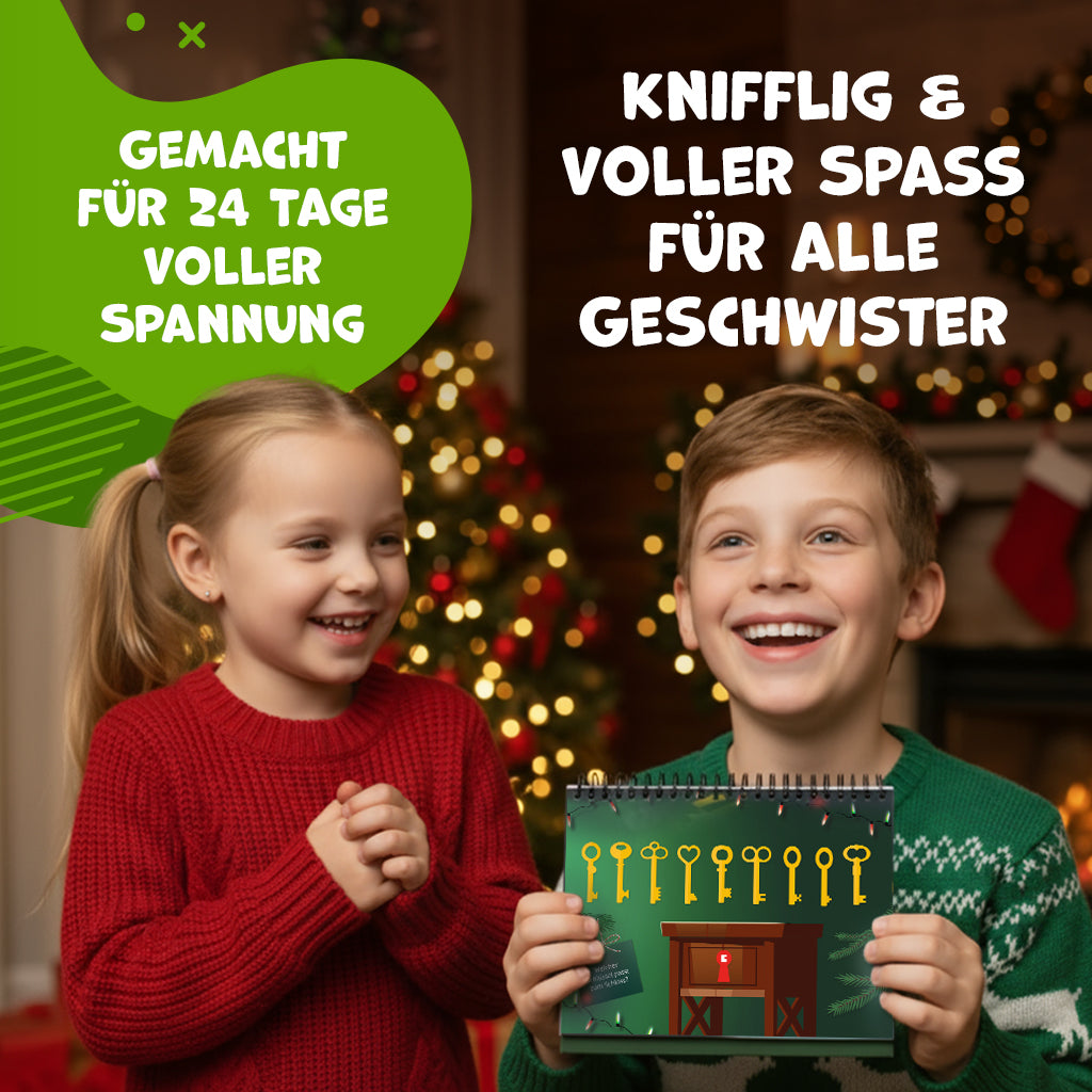 Adventskalender Kinder 2025 – Detektiv-Rätsel mit 24 Knobelaufgaben