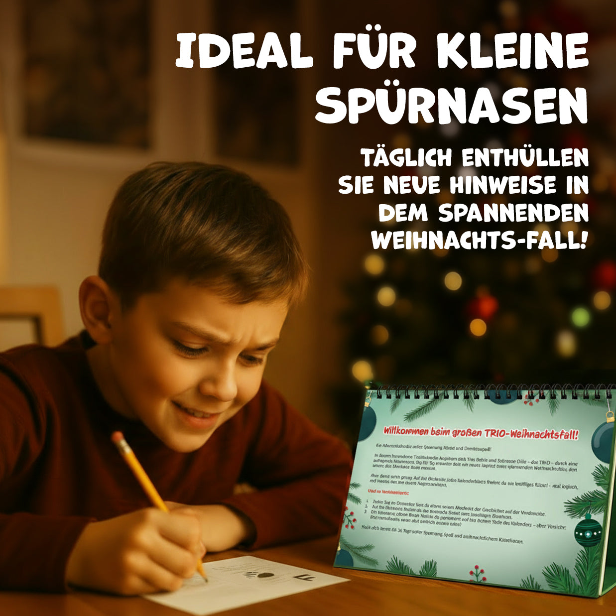 Adventskalender Kinder 2025 – Detektiv-Rätsel mit 24 Knobelaufgaben